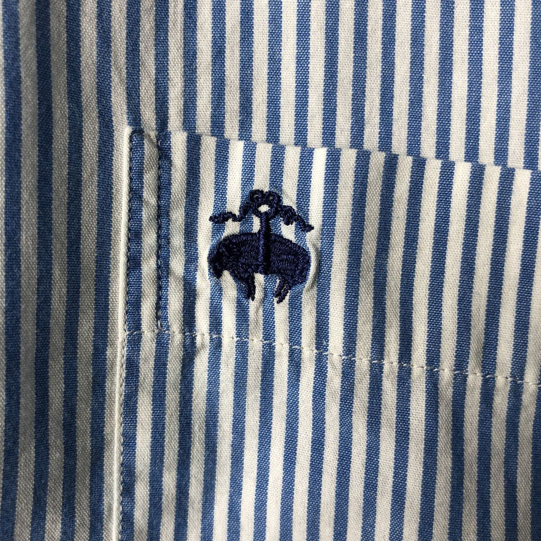 Brooks Brothers 1818 REGENT Long Sleeve Button-Down Striped Shirt, Men's XL cotton Blue type light blue Vintage Second Hand