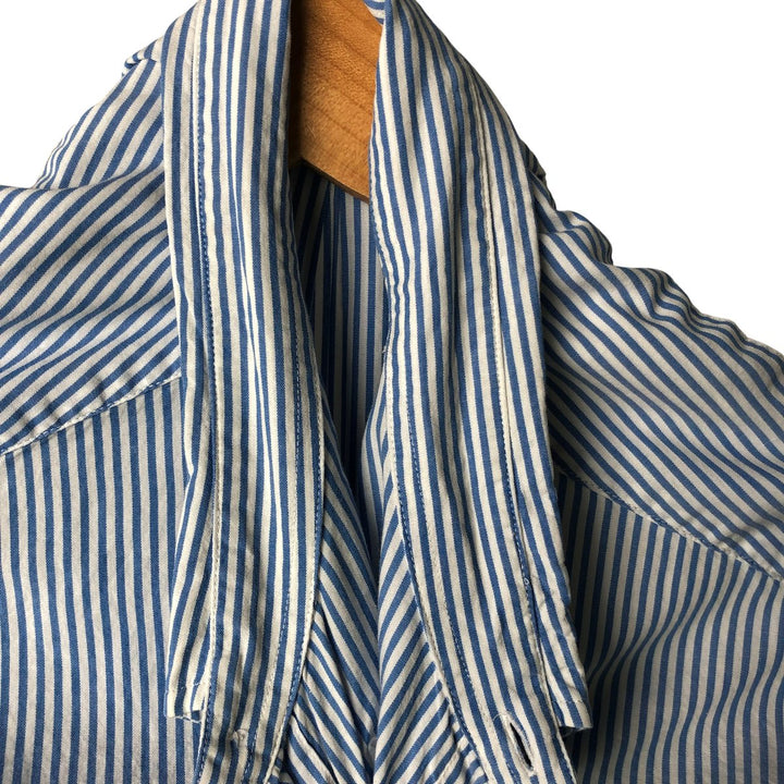 Brooks Brothers 1818 REGENT Long Sleeve Button-Down Striped Shirt, Men's XL cotton Blue type light blue Vintage Second Hand
