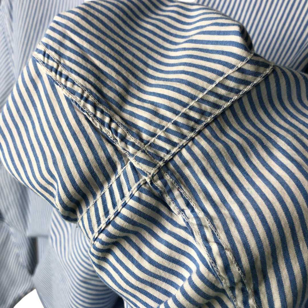 Brooks Brothers 1818 REGENT Long Sleeve Button-Down Striped Shirt, Men's XL cotton Blue type light blue Vintage Second Hand