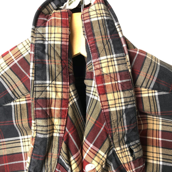 2000'S Orvis long-sleeved button-down check shirt, men's size L cotton black type Vintage Second Hand