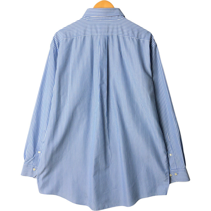 Brooks Brothers 346 Regular Fit Long Sleeve Button-Down Striped Shirt, Men's Size XL cotton Blue type light blue Vintage Second Hand