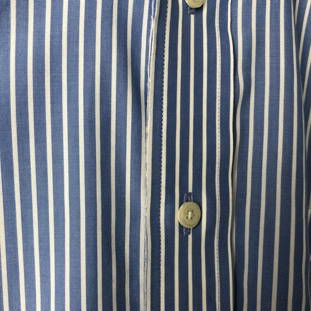 Brooks Brothers 346 Regular Fit Long Sleeve Button-Down Striped Shirt, Men's Size XL cotton Blue type light blue Vintage Second Hand
