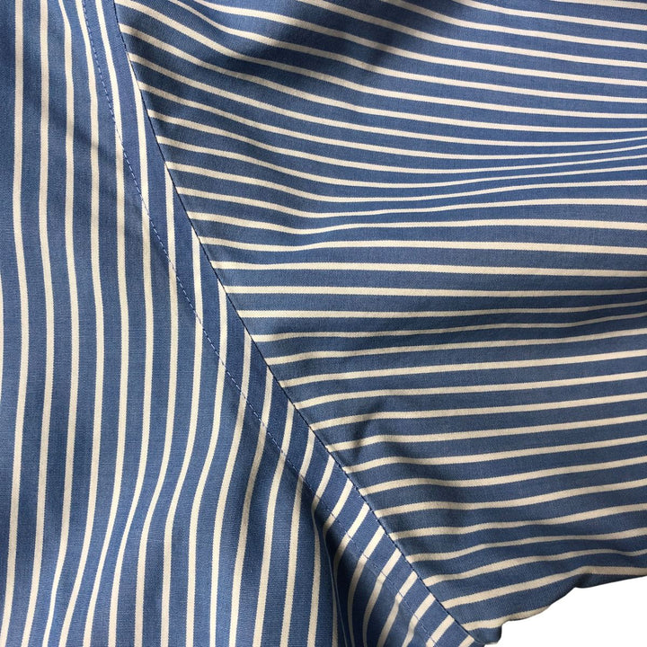 Brooks Brothers 346 Regular Fit Long Sleeve Button-Down Striped Shirt, Men's Size XL cotton Blue type light blue Vintage Second Hand