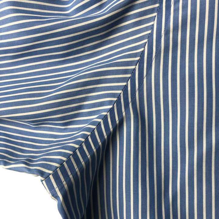 Brooks Brothers 346 Regular Fit Long Sleeve Button-Down Striped Shirt, Men's Size XL cotton Blue type light blue Vintage Second Hand