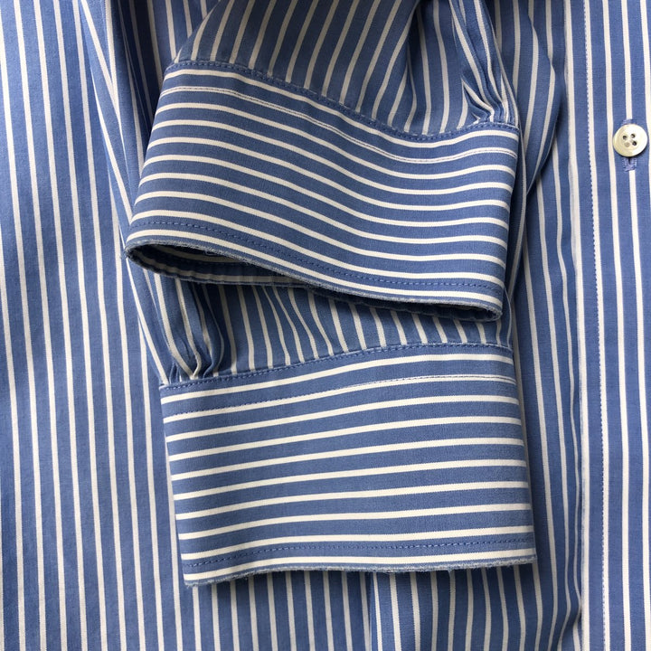 Brooks Brothers 346 Regular Fit Long Sleeve Button-Down Striped Shirt, Men's Size XL cotton Blue type light blue Vintage Second Hand