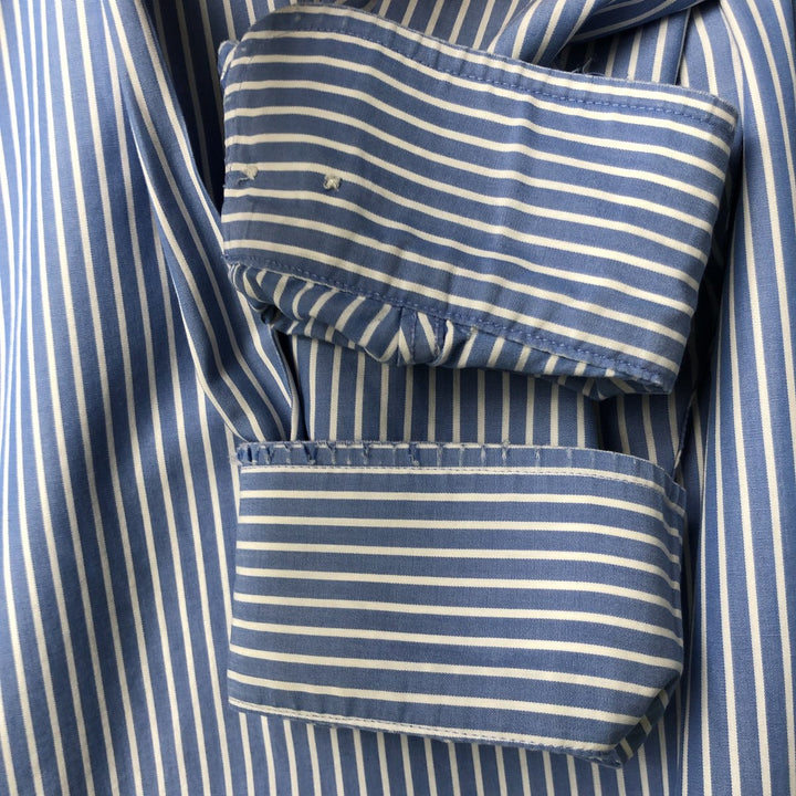 Brooks Brothers 346 Regular Fit Long Sleeve Button-Down Striped Shirt, Men's Size XL cotton Blue type light blue Vintage Second Hand