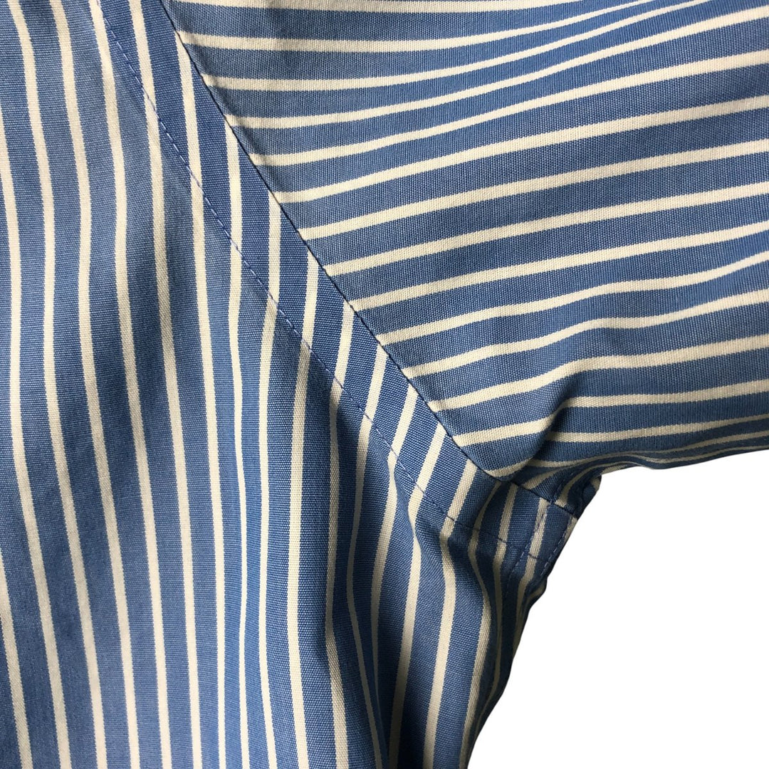 Brooks Brothers 346 Regular Fit Long Sleeve Button-Down Striped Shirt, Men's Size XL cotton Blue type light blue Vintage Second Hand