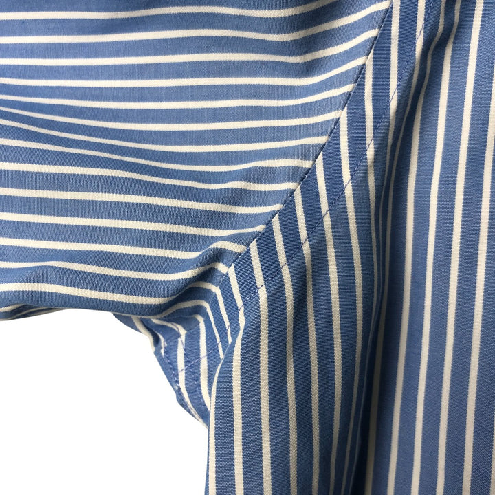 Brooks Brothers 346 Regular Fit Long Sleeve Button-Down Striped Shirt, Men's Size XL cotton Blue type light blue Vintage Second Hand