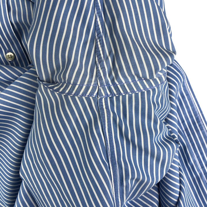 Brooks Brothers 346 Regular Fit Long Sleeve Button-Down Striped Shirt, Men's Size XL cotton Blue type light blue Vintage Second Hand