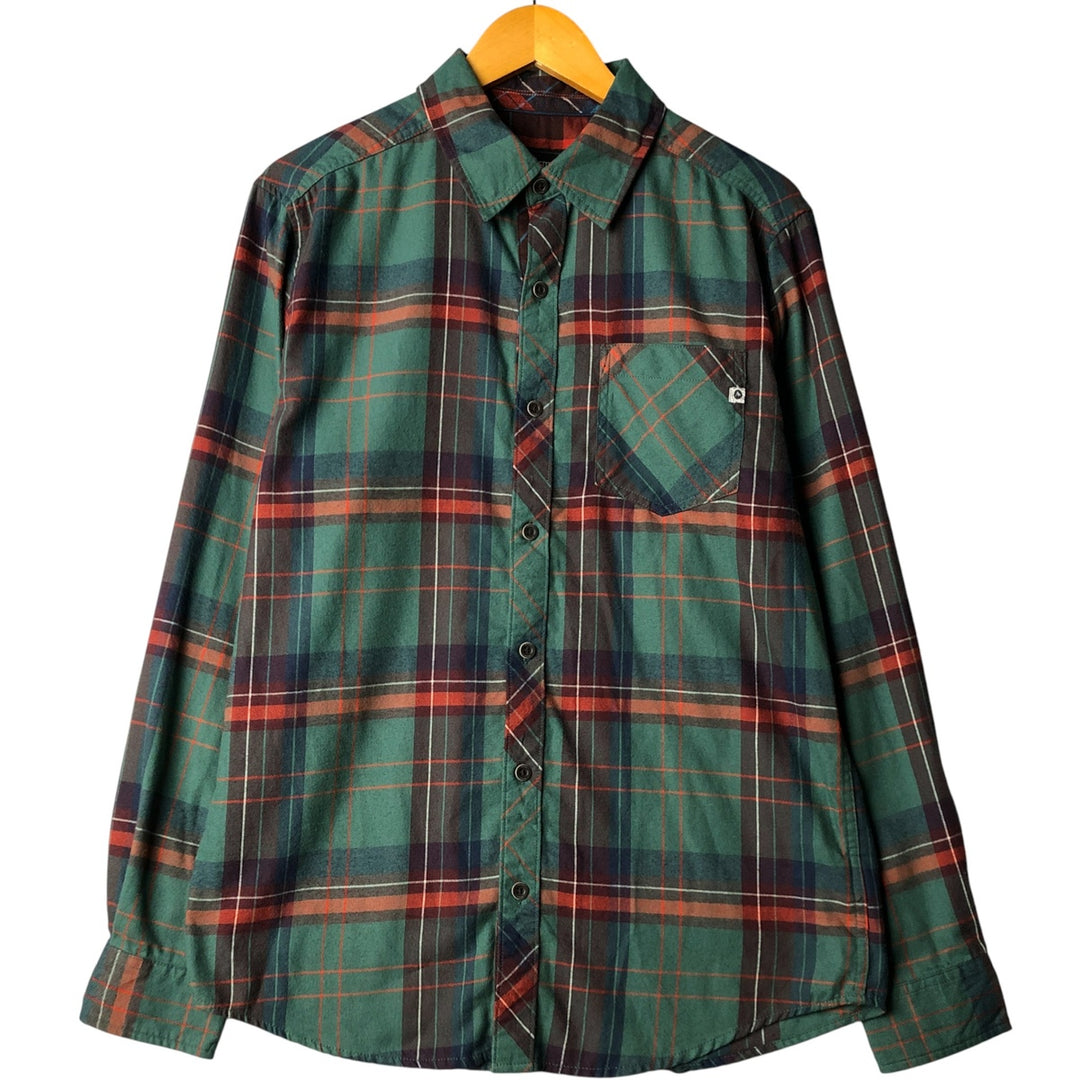 Marmot long-sleeved cotton check shirt, men's size M cotton green type Vintage Second Hand
