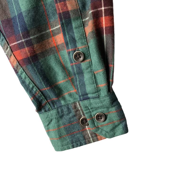 Marmot long-sleeved cotton check shirt, men's size M cotton green type Vintage Second Hand