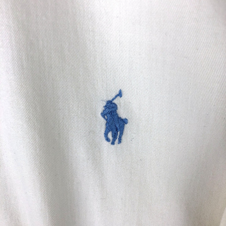 90'S Ralph Lauren long sleeve button down shirt made in USA, men's XL size, vintage cotton white type Vintage Second Hand