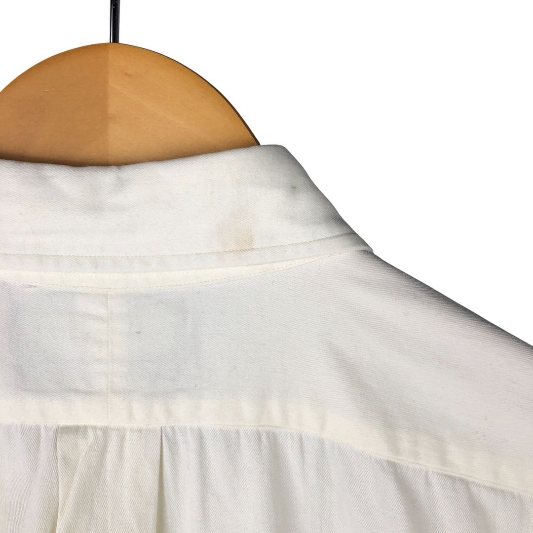 90'S Ralph Lauren long sleeve button down shirt made in USA, men's XL size, vintage cotton white type Vintage Second Hand
