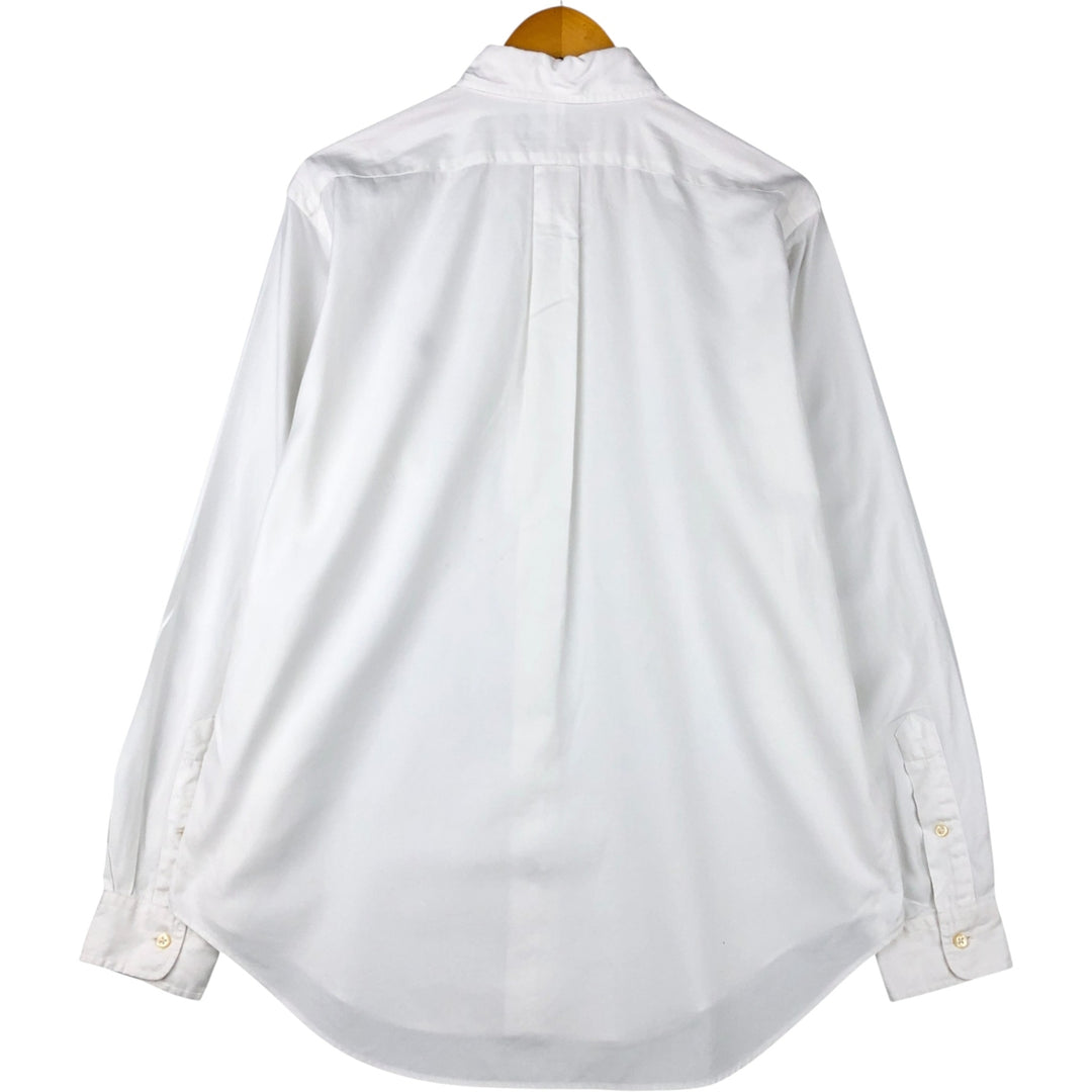 Ralph Lauren Classic Fit Herringbone Long Sleeve Button-Down Shirt, Men's Size L cotton white type Vintage Second Hand
