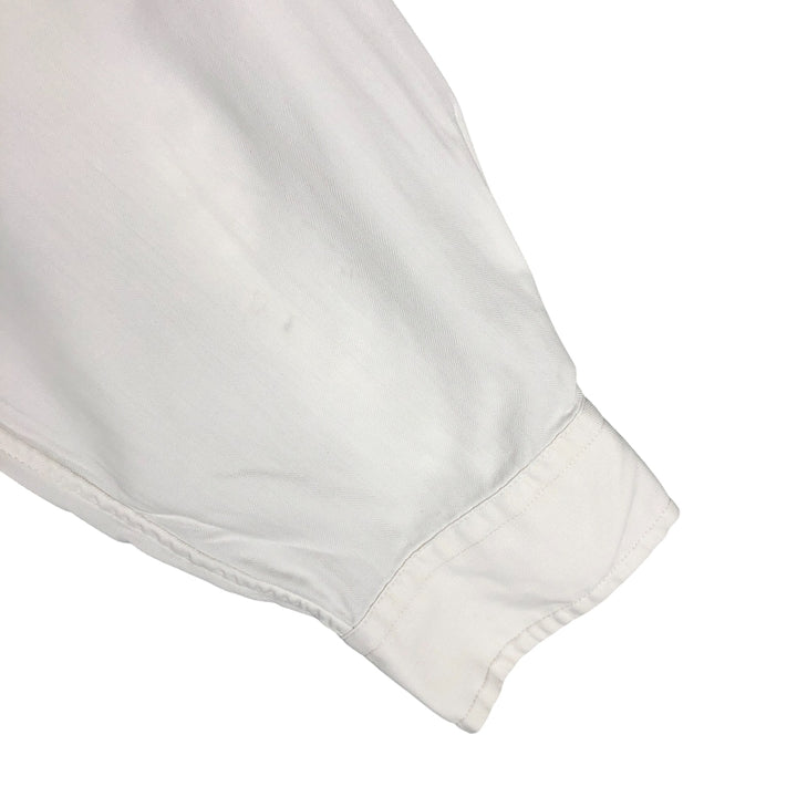 Ralph Lauren Classic Fit Herringbone Long Sleeve Button-Down Shirt, Men's Size L cotton white type Vintage Second Hand