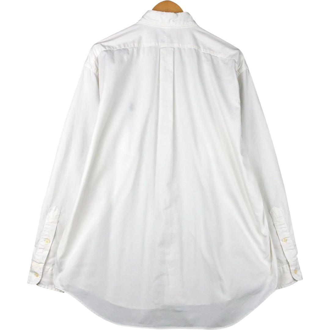 Ralph Lauren POLO by Ralph Lauren BLAKE long-sleeved button-down shirt, men's size L cotton white type Vintage Second Hand