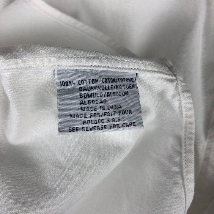 Ralph Lauren POLO by Ralph Lauren BLAKE long-sleeved button-down shirt, men's size L cotton white type Vintage Second Hand