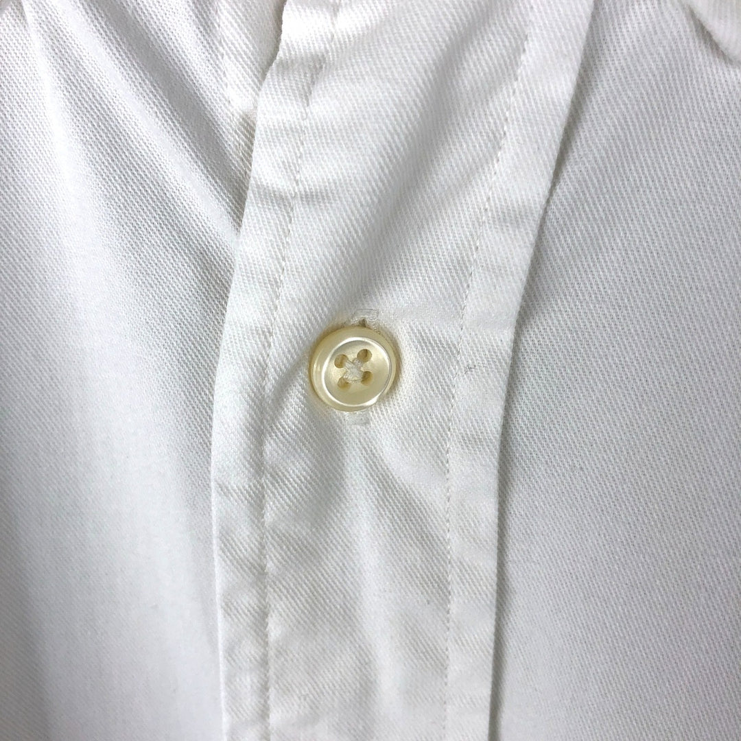 Ralph Lauren POLO by Ralph Lauren BLAKE long-sleeved button-down shirt, men's size L cotton white type Vintage Second Hand