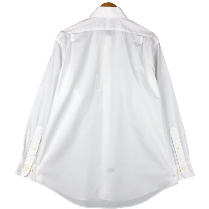 Ralph Lauren POLO by Ralph Lauren REGENT CUSTOM FIT wide collar long sleeve cotton shirt, men's size L cotton white type Vintage Second Hand