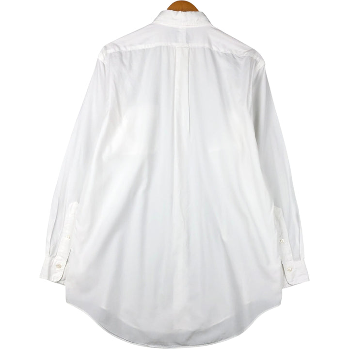 Ralph Lauren long sleeve button down shirt, men's size L cotton white type Vintage Second Hand