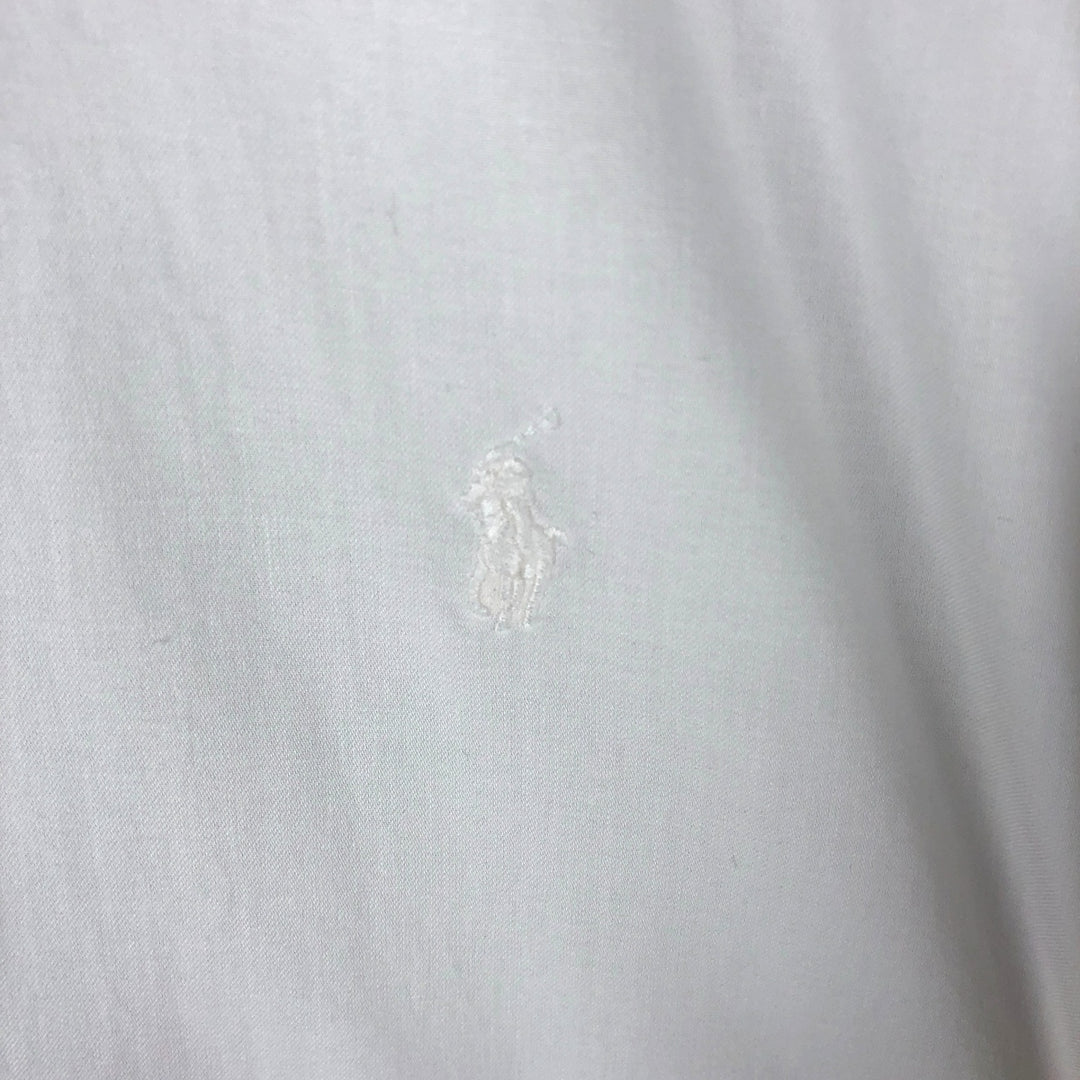 Ralph Lauren YARMOUTH long sleeve button down shirt, men's size L cotton white type Vintage Second Hand