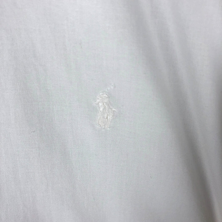 Ralph Lauren YARMOUTH long sleeve button down shirt, men's size L cotton white type Vintage Second Hand