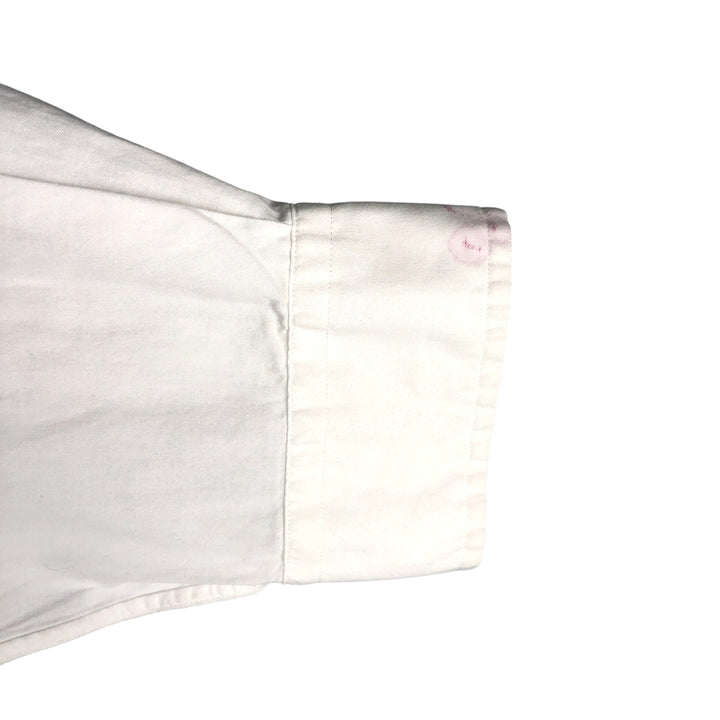 Ralph Lauren YARMOUTH long sleeve button down shirt, men's size L cotton white type Vintage Second Hand