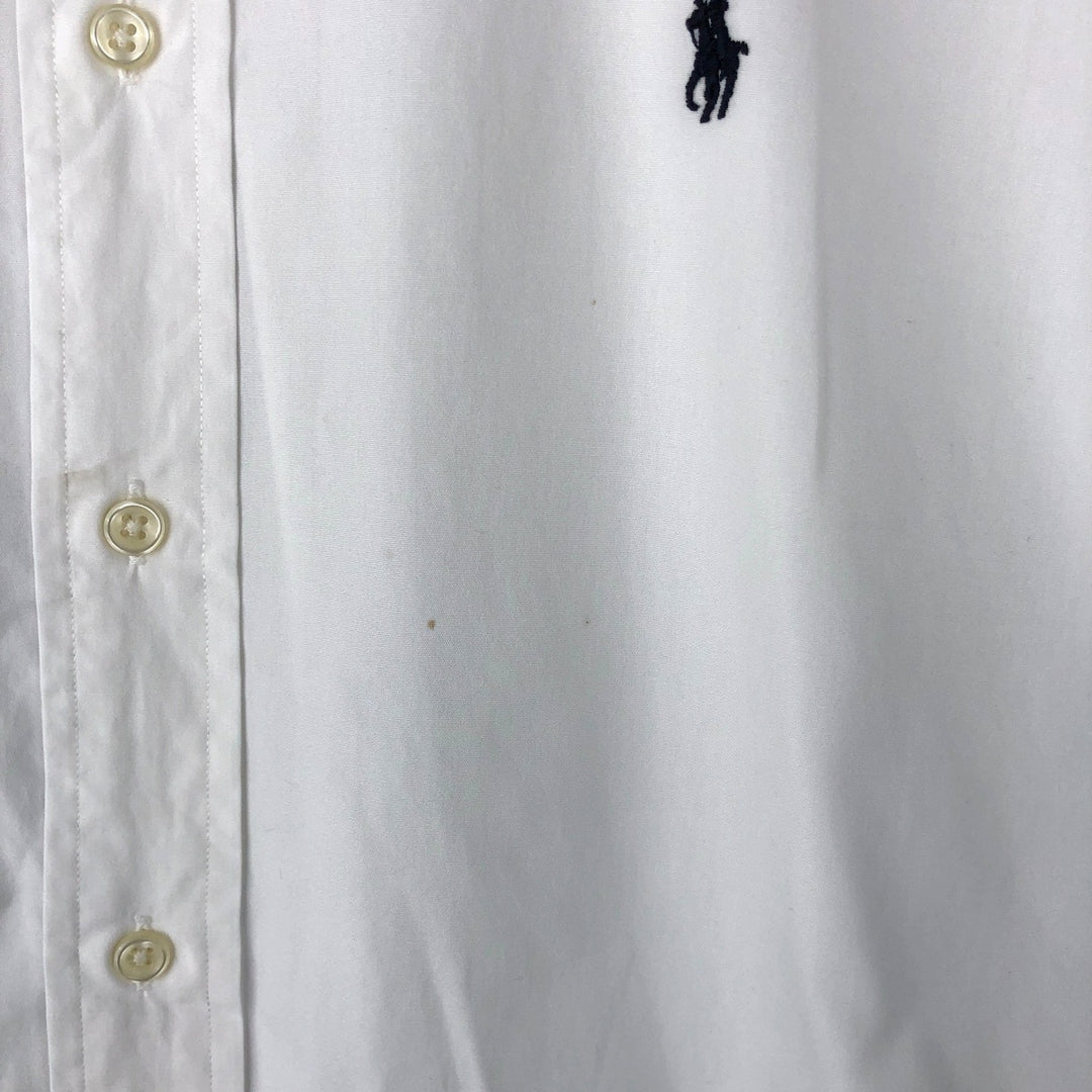 Ralph Lauren BLAKE long sleeve button down shirt, men's XL size cotton white type Vintage Second Hand