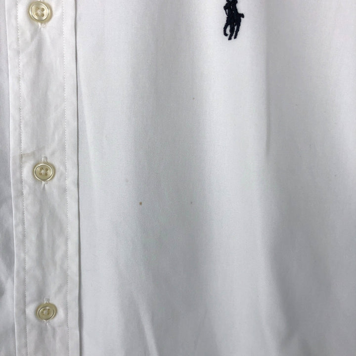 Ralph Lauren BLAKE long sleeve button down shirt, men's XL size cotton white type Vintage Second Hand