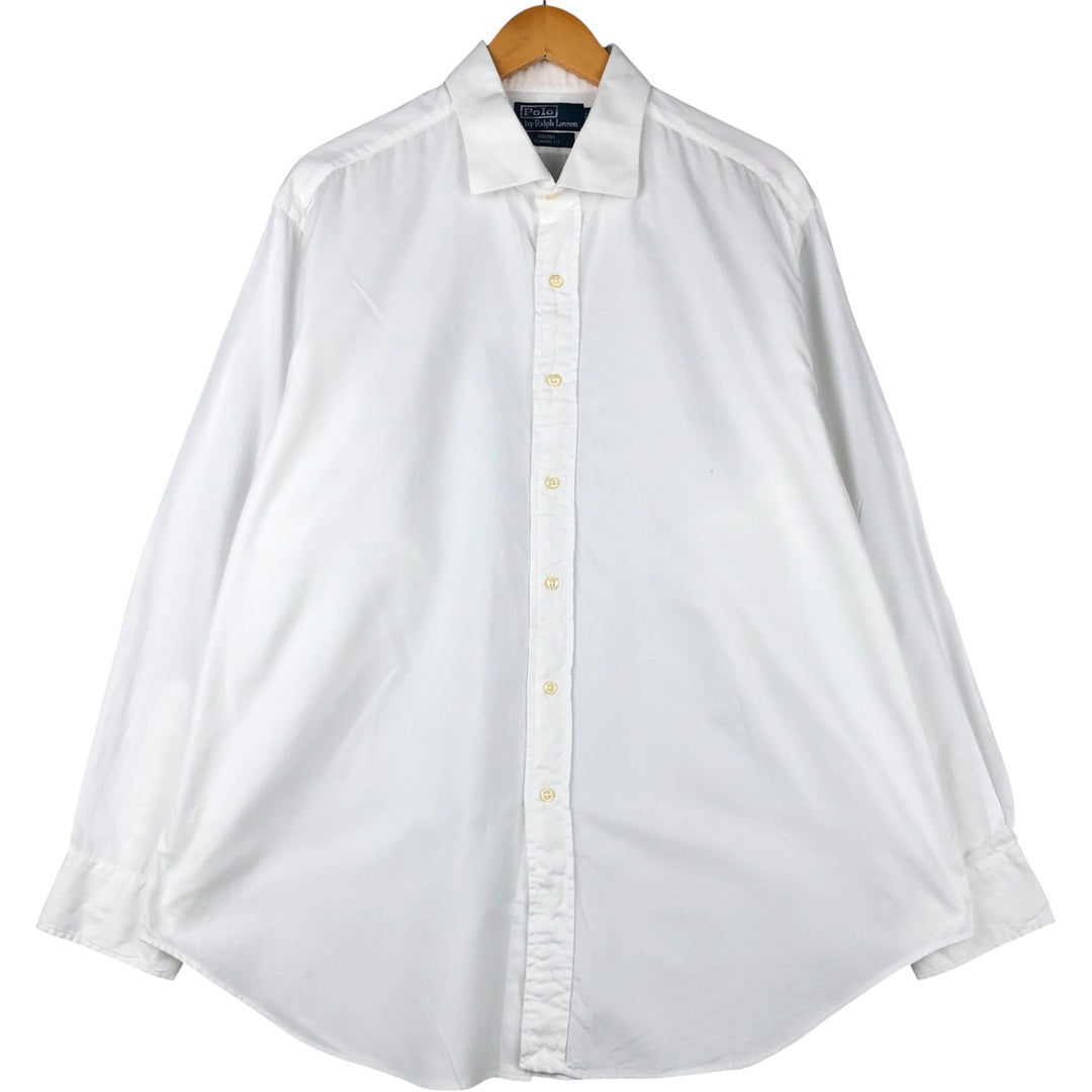 Ralph Lauren POLO by Ralph Lauren REGENT CLASSIC FIT wide collar long sleeve cotton shirt men's XL equivalent cotton white type Vintage Second Hand