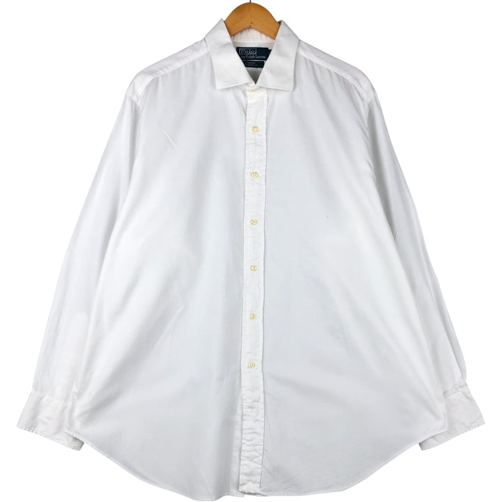 Ralph Lauren POLO by Ralph Lauren REGENT CLASSIC FIT wide collar long sleeve cotton shirt men's XL equivalent cotton white type Vintage Second Hand