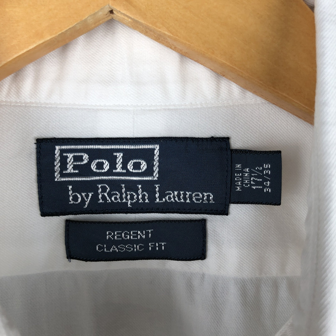 Ralph Lauren POLO by Ralph Lauren REGENT CLASSIC FIT wide collar long sleeve cotton shirt men's XL equivalent cotton white type Vintage Second Hand