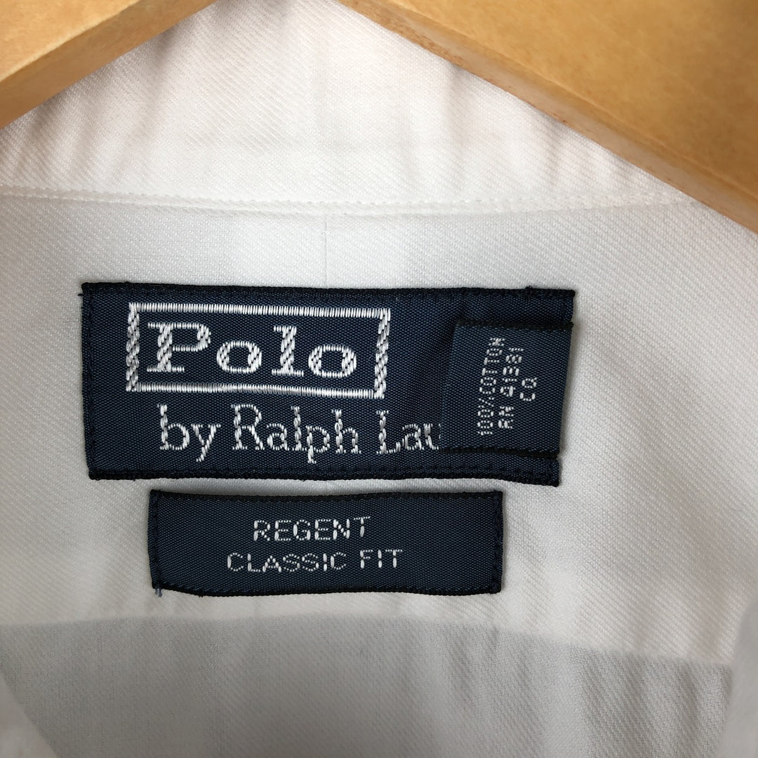 Ralph Lauren POLO by Ralph Lauren REGENT CLASSIC FIT wide collar long sleeve cotton shirt men's XL equivalent cotton white type Vintage Second Hand