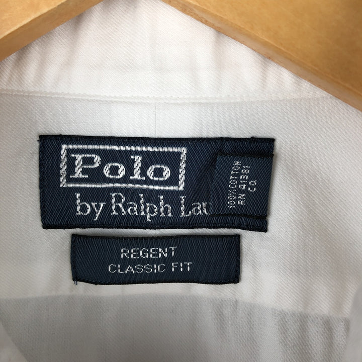 Ralph Lauren POLO by Ralph Lauren REGENT CLASSIC FIT wide collar long sleeve cotton shirt men's XL equivalent cotton white type Vintage Second Hand