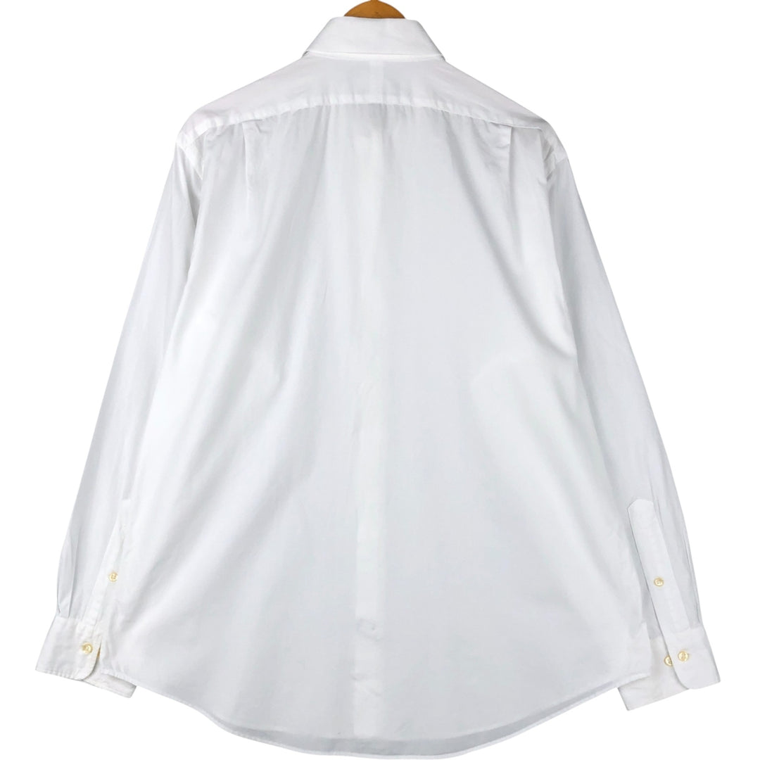 Ralph Lauren POLO by Ralph Lauren REGENT CUSTOM FIT wide collar long sleeve cotton shirt, men's size XL cotton white type Vintage Second Hand