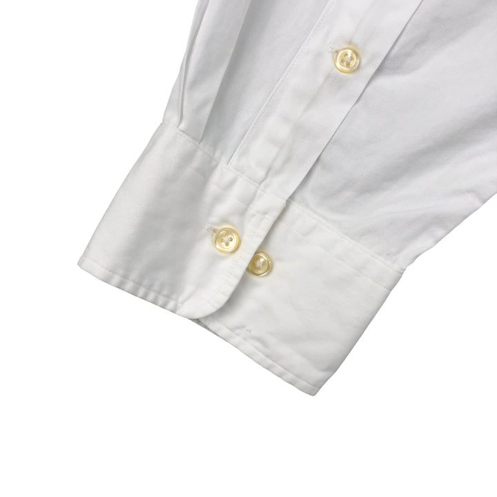 Ralph Lauren POLO by Ralph Lauren REGENT CUSTOM FIT wide collar long sleeve cotton shirt, men's size XL cotton white type Vintage Second Hand