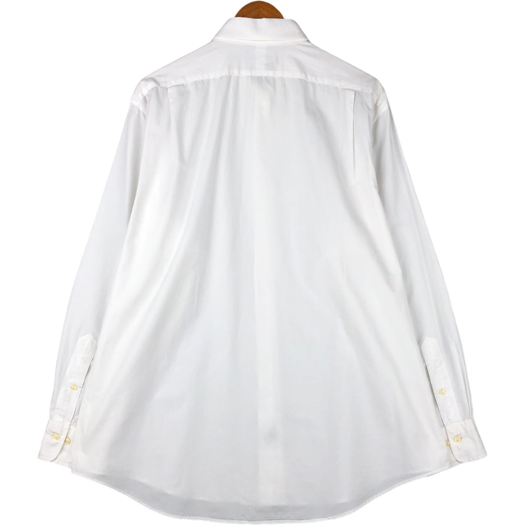 Ralph Lauren POLO by Ralph Lauren REGENT CUSTOM FIT wide collar long sleeve cotton shirt, men's size XL cotton white type Vintage Second Hand