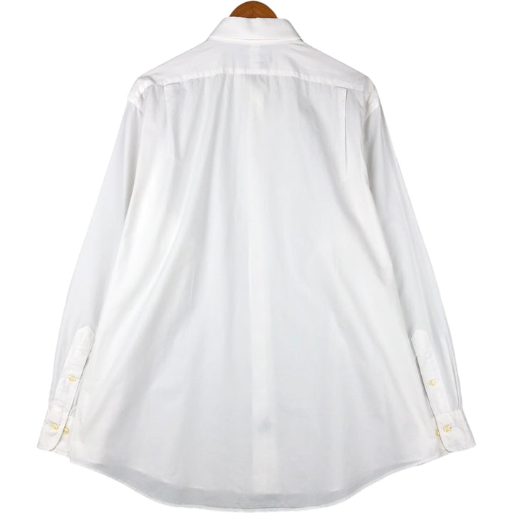 Ralph Lauren POLO by Ralph Lauren REGENT CUSTOM FIT wide collar long sleeve cotton shirt, men's size XL cotton white type Vintage Second Hand