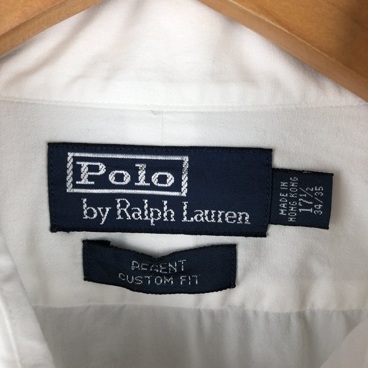 Ralph Lauren POLO by Ralph Lauren REGENT CUSTOM FIT wide collar long sleeve cotton shirt, men's size XL cotton white type Vintage Second Hand