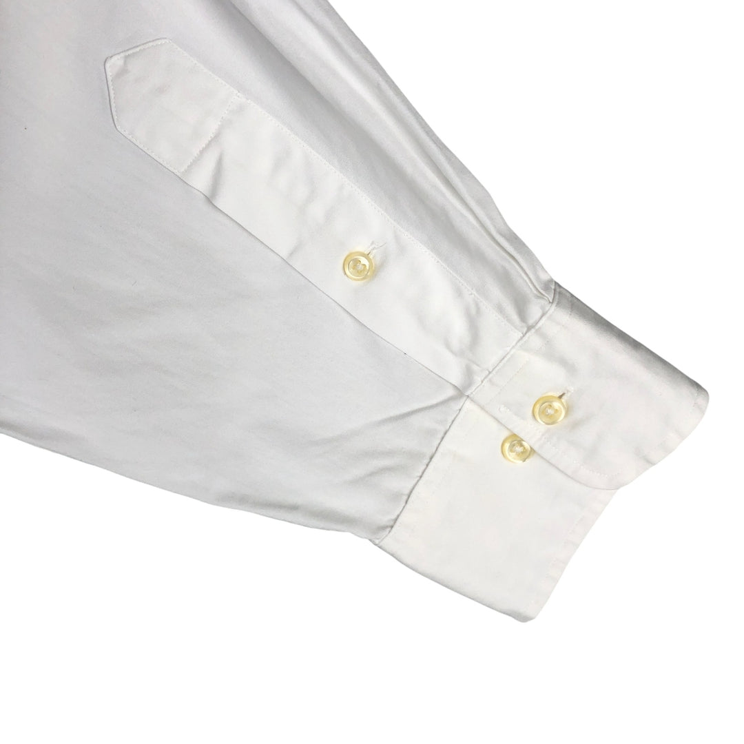 Ralph Lauren POLO by Ralph Lauren REGENT CUSTOM FIT wide collar long sleeve cotton shirt, men's size XL cotton white type Vintage Second Hand