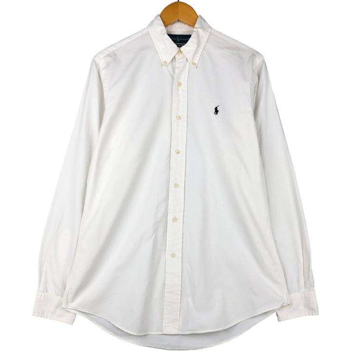 Ralph Lauren CUSTOM FIT long sleeve button down shirt, men's size M cotton white type Vintage Second Hand