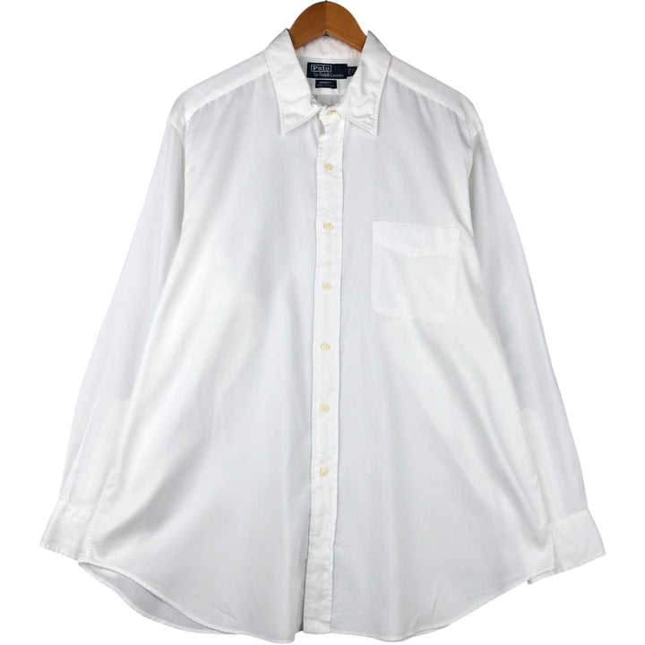 Ralph Lauren POLO by Ralph Lauren ANDREW long sleeve cotton shirt, men's XL size cotton white type Vintage Second Hand