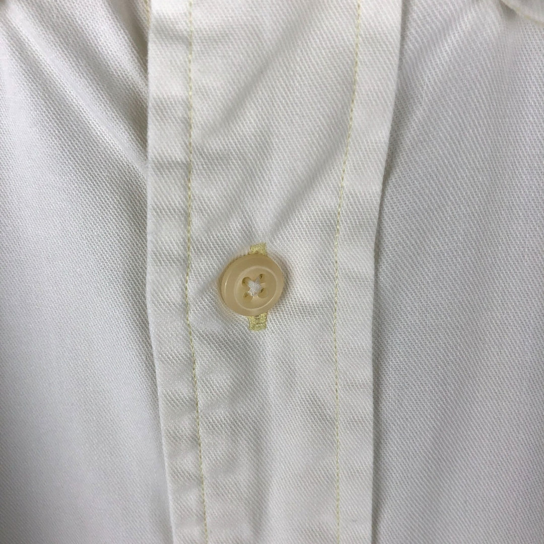 Ralph Lauren long sleeve button down shirt, men's size L cotton white type Vintage Second Hand