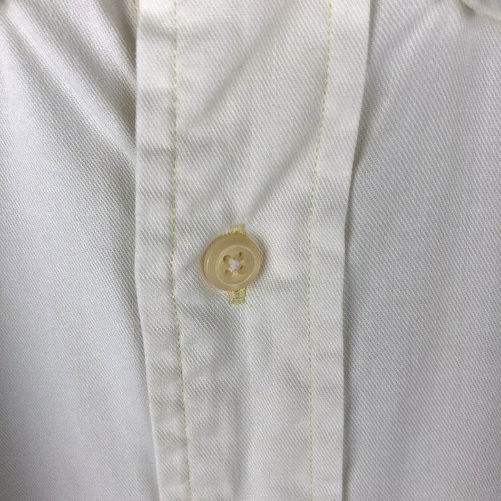 Ralph Lauren long sleeve button down shirt, men's size L cotton white type Vintage Second Hand