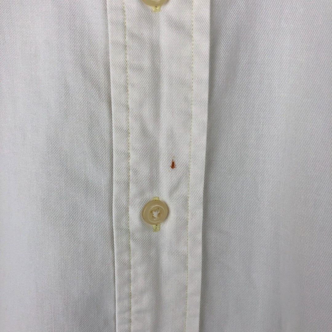 Ralph Lauren long sleeve button down shirt, men's size L cotton white type Vintage Second Hand
