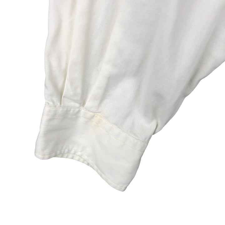 Ralph Lauren long sleeve button down shirt, men's size L cotton white type Vintage Second Hand