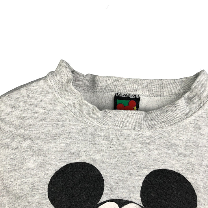 Vintage 90'S MICKEY UNLIMITED Mickey Mouse character sweatshirt, men's size XL unclear gray type Vintage Second Hand