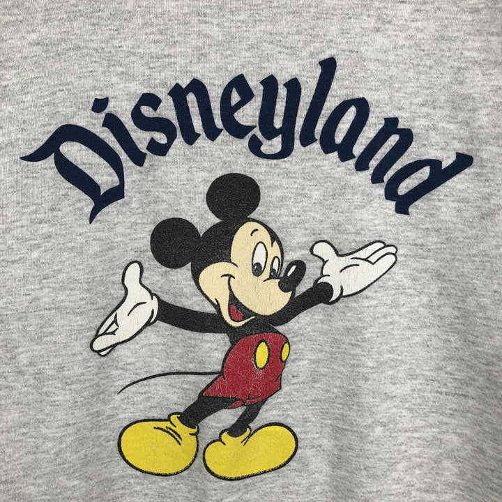 Vintage 90'S Disneyland Mickey Mouse character sweatshirt, made in the USA, size M, men's cotton gray type Vintage Second Hand