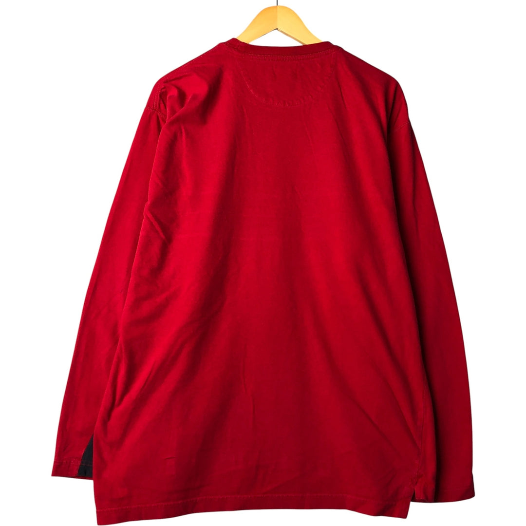 Ralph Lauren CHAPS long-sleeved T-shirt, men's size XL cotton red type Vintage Second Hand