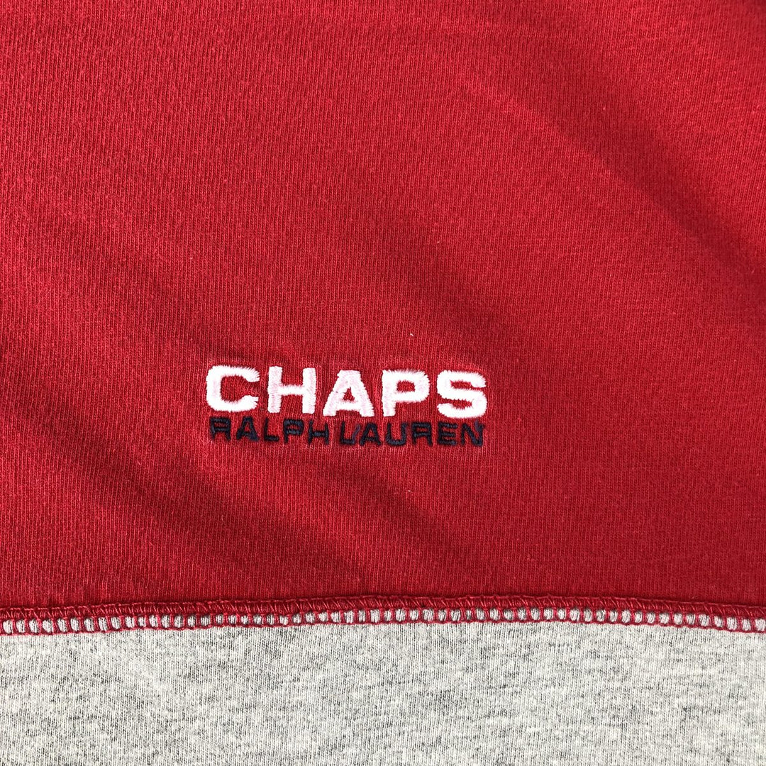 Ralph Lauren CHAPS long-sleeved T-shirt, men's size XL cotton red type Vintage Second Hand